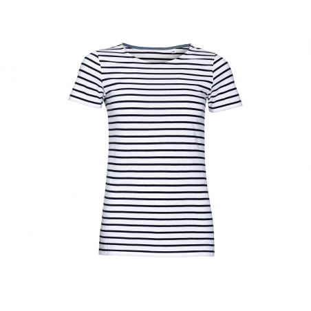 T-SHIRT FEMME RAYE 150G "MILES" - T-shirts personnalisés - SIP19