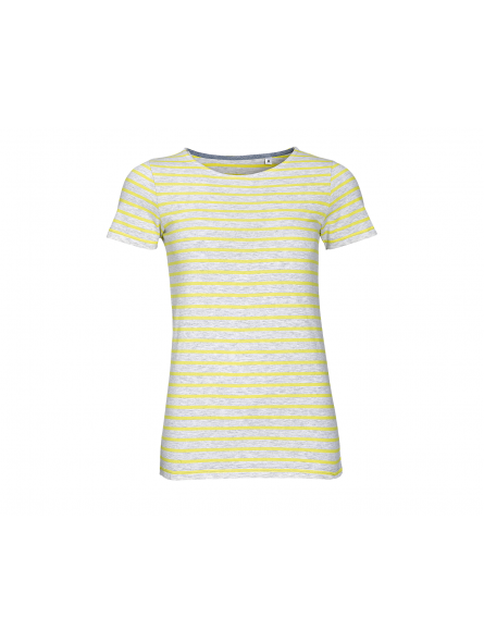 T-SHIRT FEMME RAYE 150G "MILES" - T-shirts personnalisés - SIP19