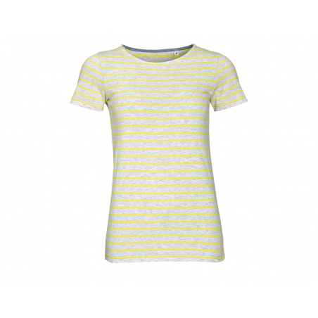 T-SHIRT FEMME RAYE 150G "MILES" - T-shirts personnalisés - SIP19