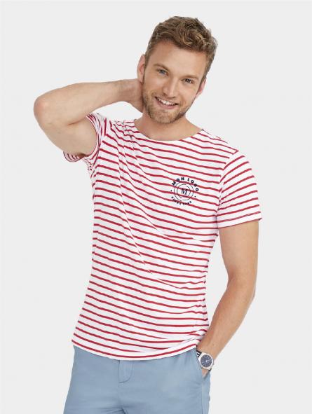 T-SHIRT HOMME RAYÉ PROMOTIONNEL EN COTON 150G "MILES"