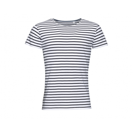 T-SHIRT HOMME RAYE 150G "MILES" - T-shirts personnalisés - SIP19