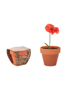 MINI POT AVEC GRAINES DE COQUELICOT "RED POPPY" - Accessoires de maison - SIP19