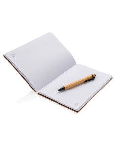 CARNET A5 ET STYLO BAMBOU "FIGEN" - Carnets personnalisés - SIP19