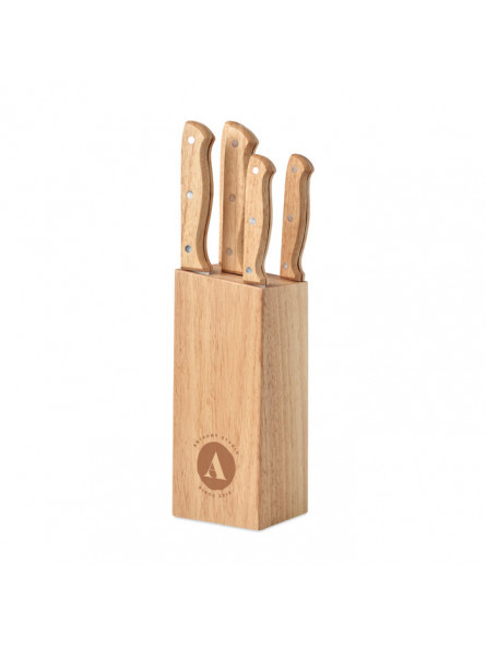 SET DE COUTEAUX PERSONNALISÉS EN BOIS "GOURMET"