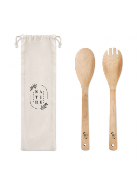 SET DE COUVERTS PERSONNALISÉS RÉUTILISABLES BAMBOU"MAYEN SET"