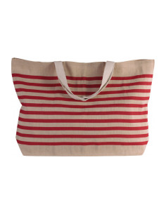Grand sac fourre-tout personnalisé en jute et coton "ARLOS" | SIP19