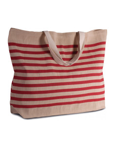 Grand sac fourre-tout personnalisé en jute et coton "ARLOS" | SIP19