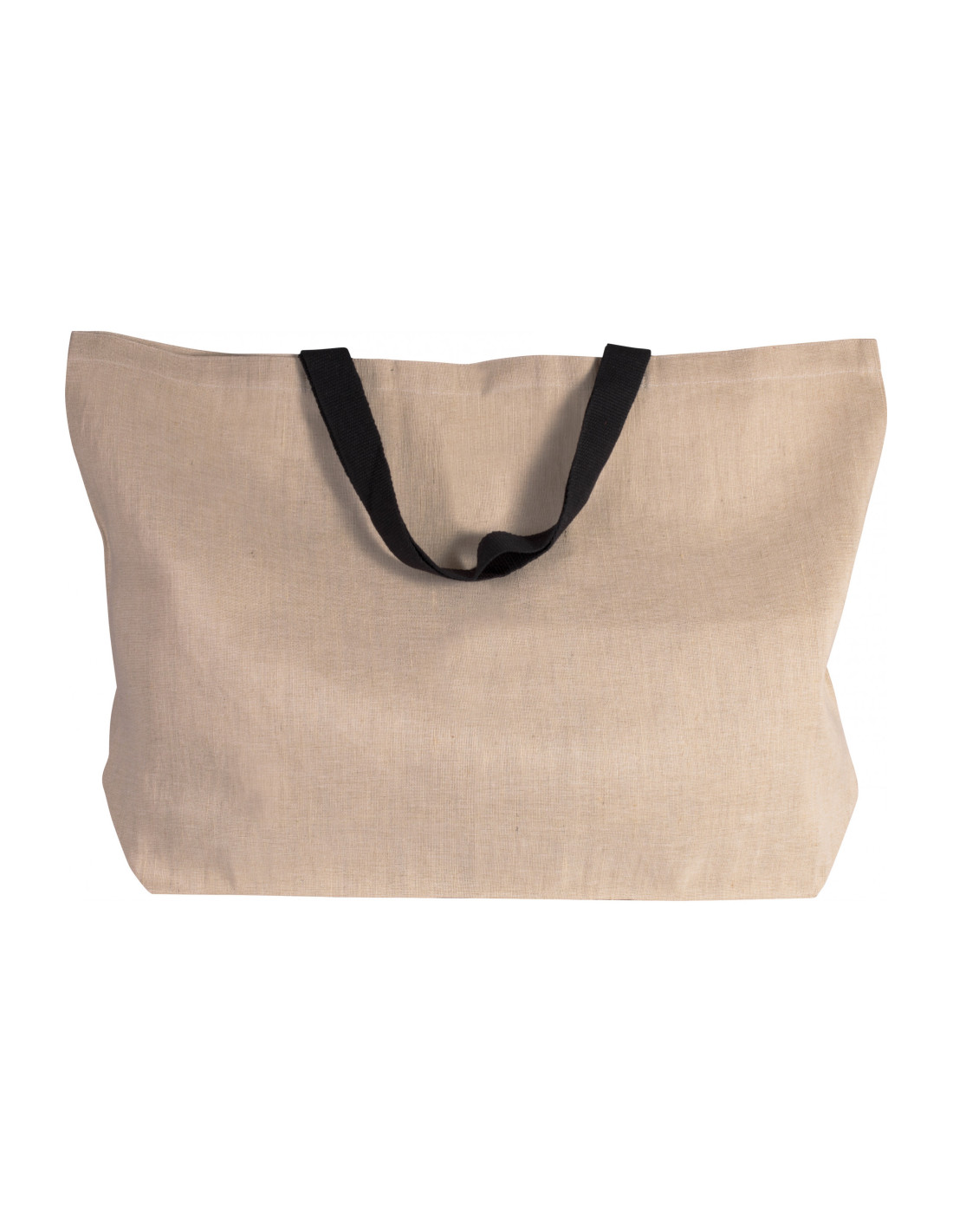 Grand sac fourre-tout personnalisé en jute et coton "ARLOS" | SIP19
