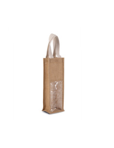 Sac porte-bouteille personnalisable en jute "SCIER" | SIP19