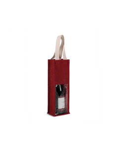Sac porte-bouteille personnalisable en jute "SCIER" | SIP19