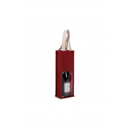 Sac porte-bouteille personnalisable en jute "SCIER" | SIP19