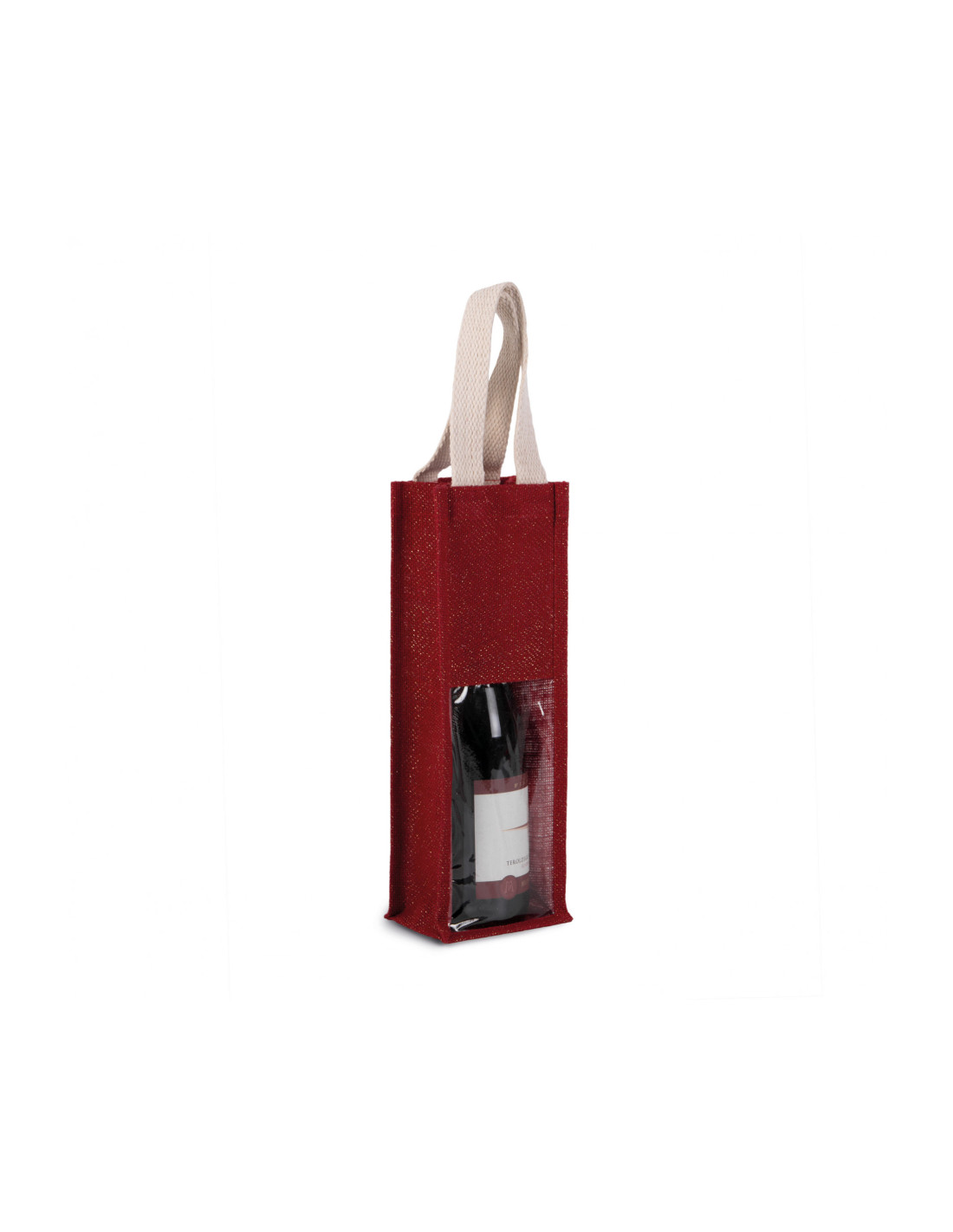 Sac porte-bouteille personnalisable en jute "SCIER" | SIP19