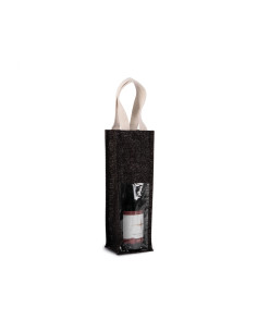 Sac porte-bouteille personnalisable en jute "SCIER" | SIP19