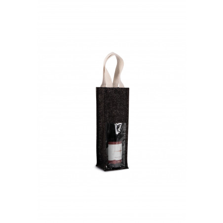 Sac porte-bouteille personnalisable en jute "SCIER" | SIP19