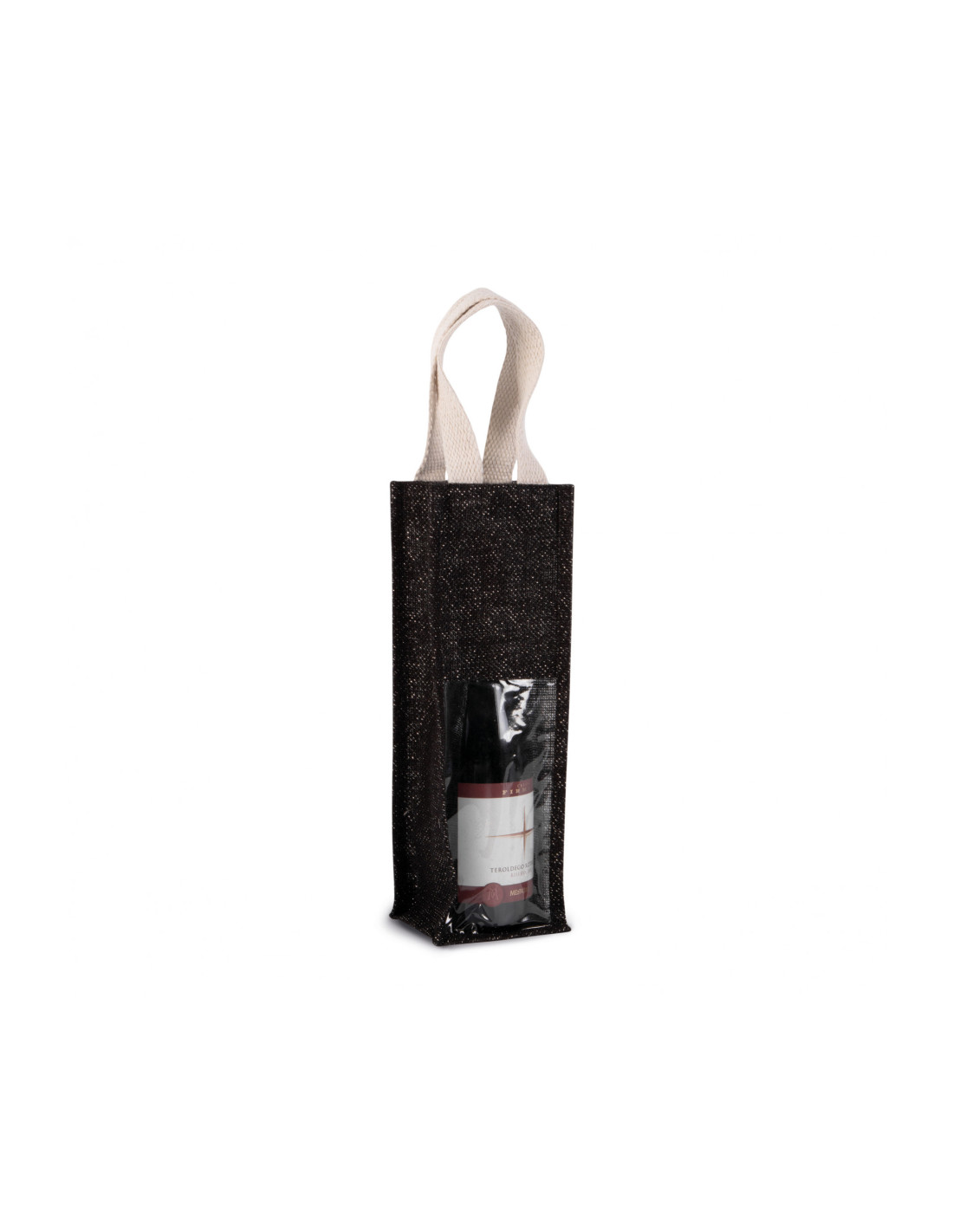 Sac porte-bouteille personnalisable en jute "SCIER" | SIP19