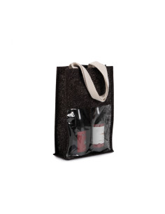 Sac porte-bouteilles promotionnel en jute "SCIERA" | SIP19