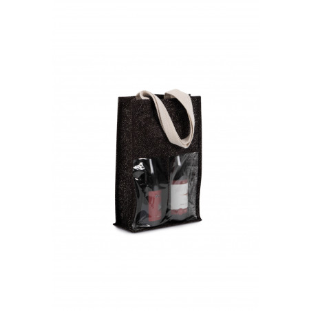 Sac porte-bouteilles promotionnel en jute "SCIERA" | SIP19