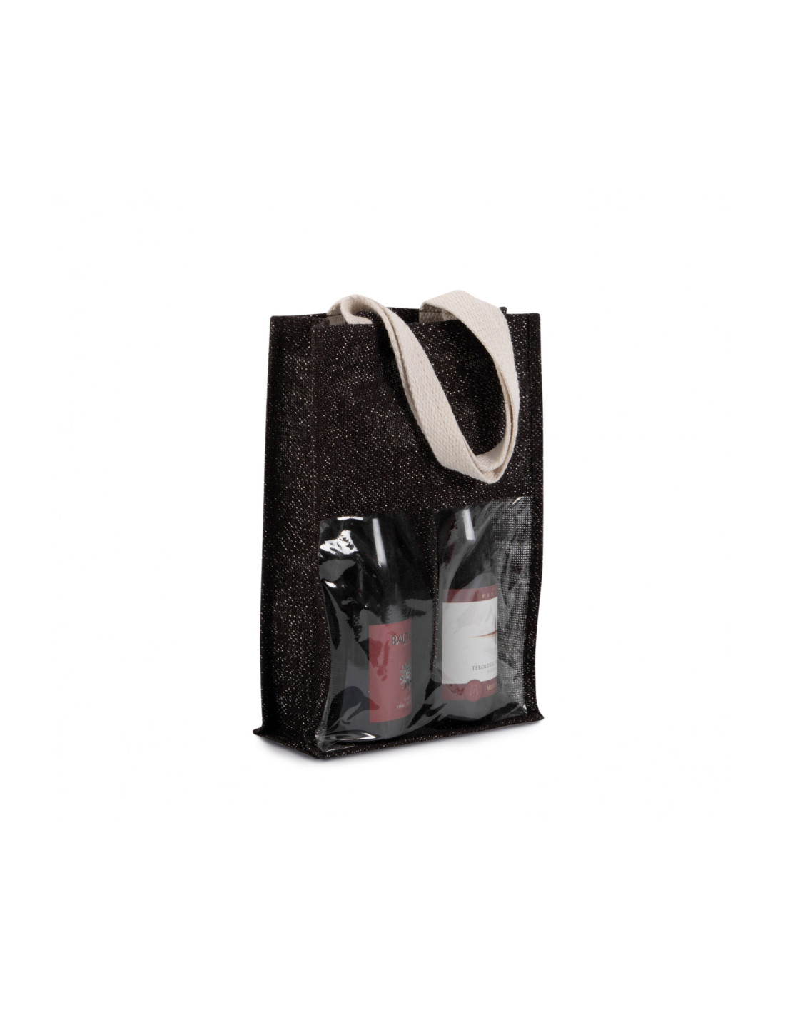 Sac porte-bouteilles promotionnel en jute "SCIERA" | SIP19