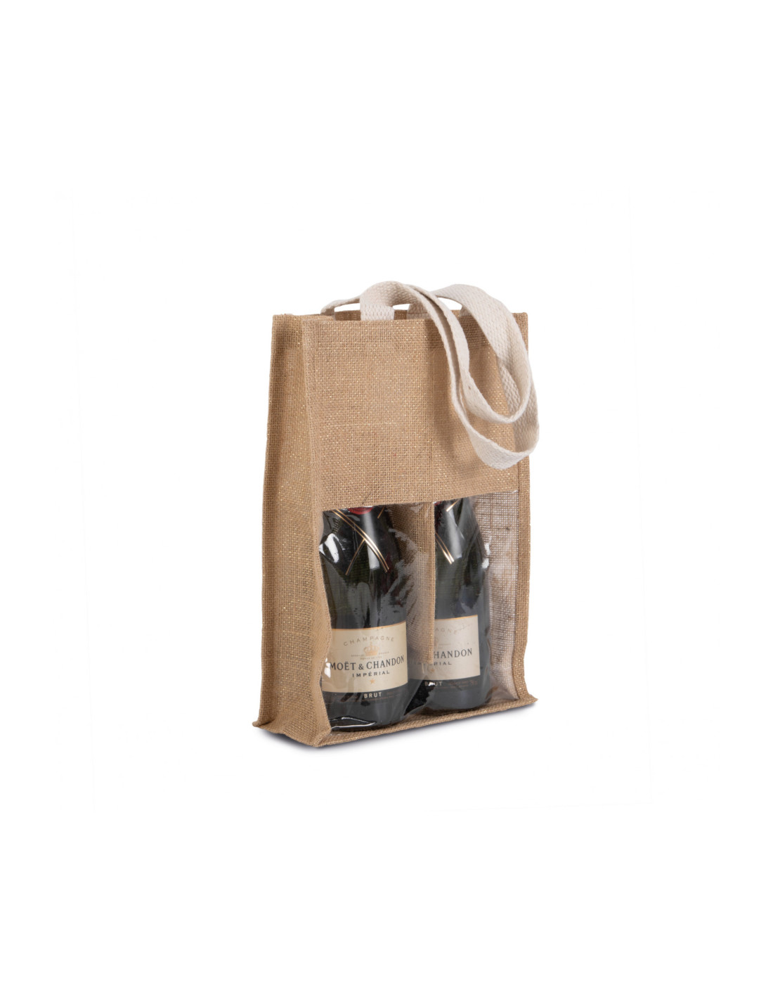 Sac porte-bouteilles promotionnel en jute "SCIERA" | SIP19