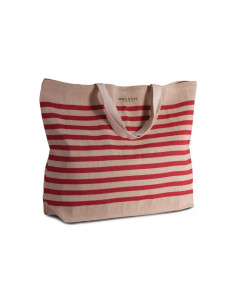 Grand sac fourre-tout personnalisé en jute et coton "ARLOS" | SIP19
