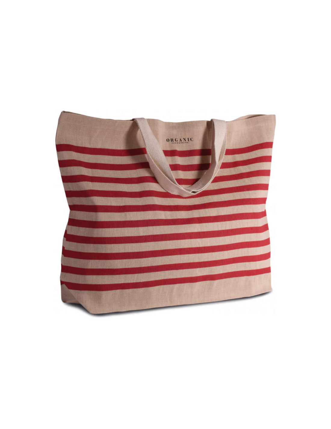 Grand sac fourre-tout personnalisé en jute et coton "ARLOS" | SIP19