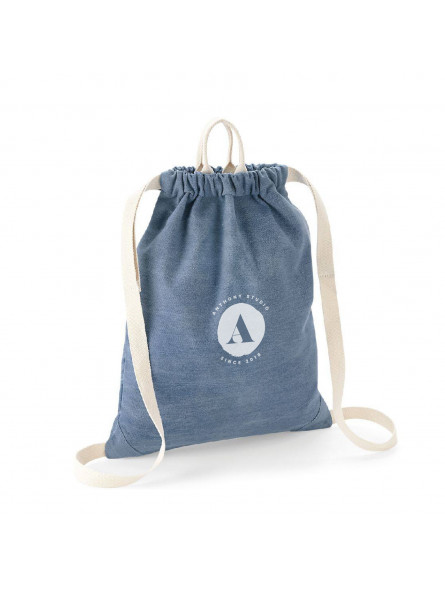 SAC À DOS DE GYM PERSONNALISÉ EN DENIM "GYLIB"