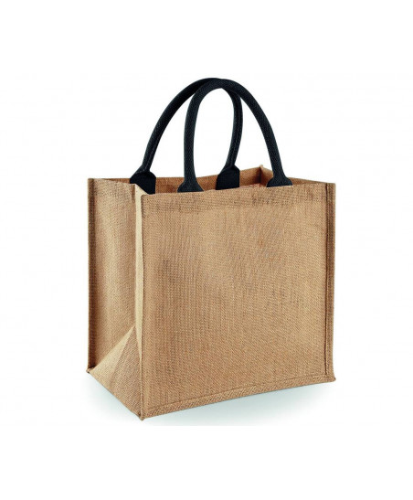 Grand sac shopping en jute naturelle personnalisé | SIP19