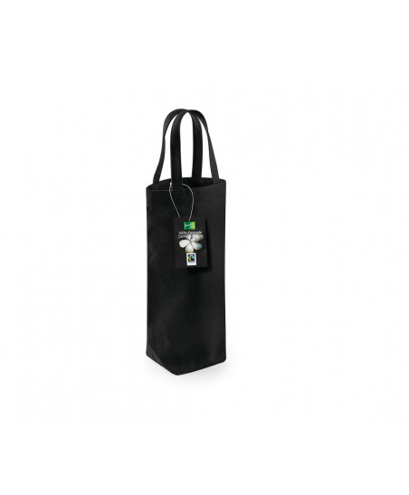 Sac à bouteille en coton Fairtrade personnalisable "VIDRA" | SIP19