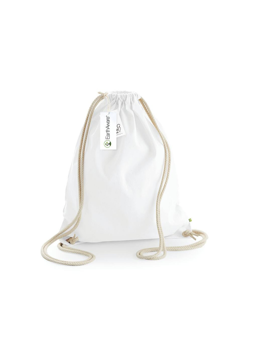 Sac à dos à ficelles personnalisable en coton bio 340G "CANDE" | SIP19