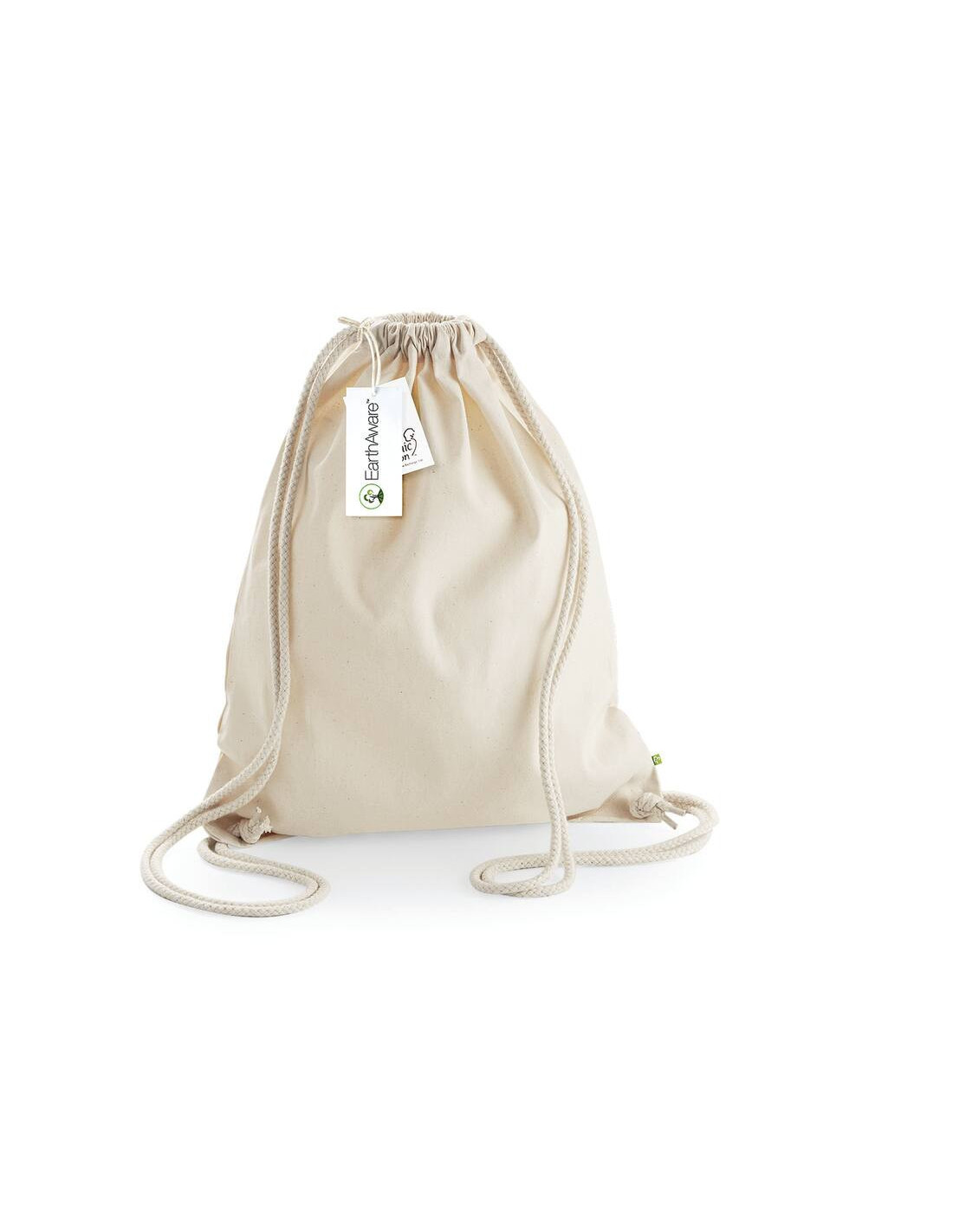 Sac à dos à ficelles personnalisable en coton bio 340G "CANDE" | SIP19