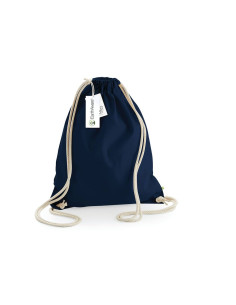 Sac à dos à ficelles personnalisable en coton bio 340G "CANDE" | SIP19