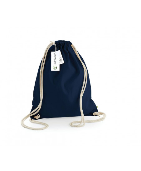 Sac à dos à ficelles personnalisable en coton bio 340G "CANDE" | SIP19