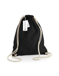 Sac à dos à ficelles personnalisable en coton bio 340G "CANDE" | SIP19