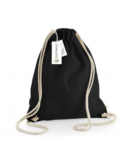 Sac à dos à ficelles personnalisable en coton bio 340G "CANDE" | SIP19