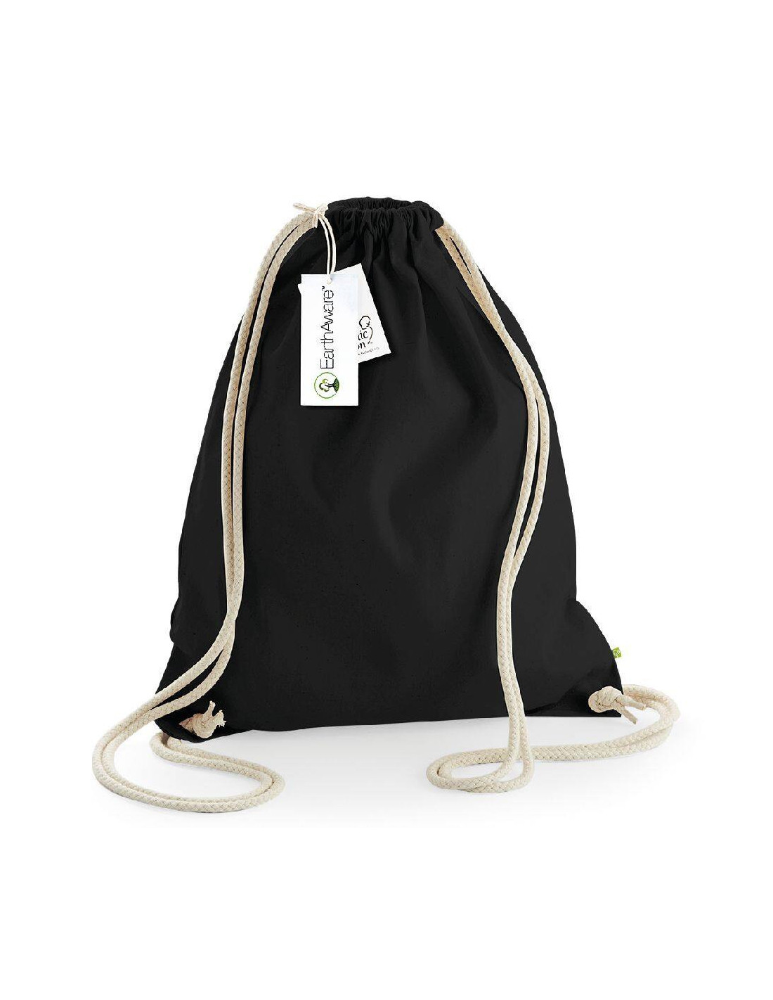 Sac à dos à ficelles personnalisable en coton bio 340G "CANDE" | SIP19