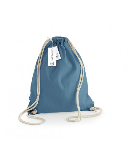 Sac à dos à ficelles personnalisable en coton bio 340G "CANDE" | SIP19