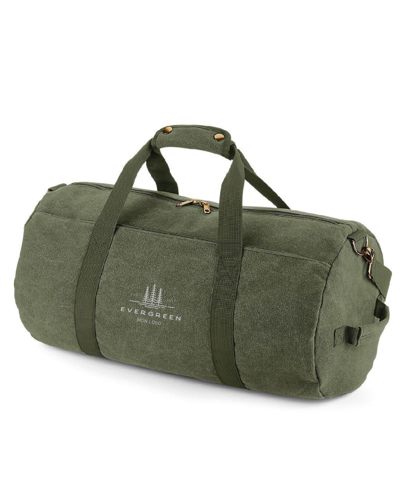 SAC POLOCHON EN TOILE VINTAGE PERSONNALISABLE "LUCEY"