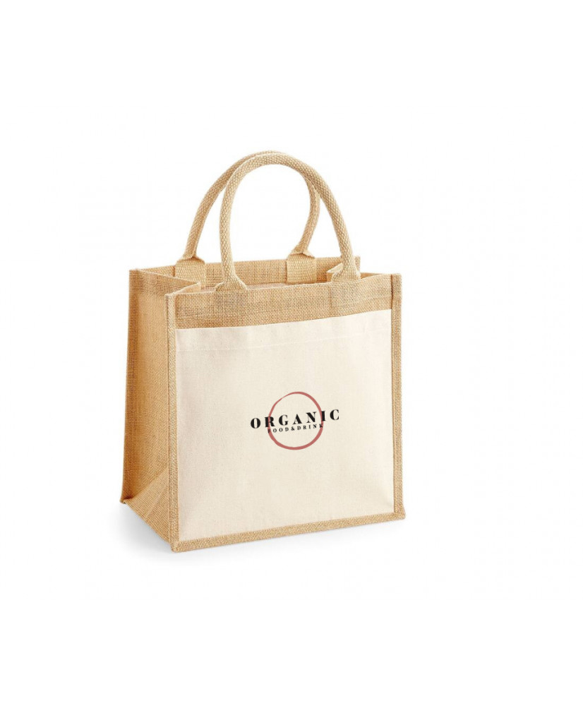 SAC EN COTON CANVAS & TOILE DE JUTE PERSONNALISABLE "DEGEL"