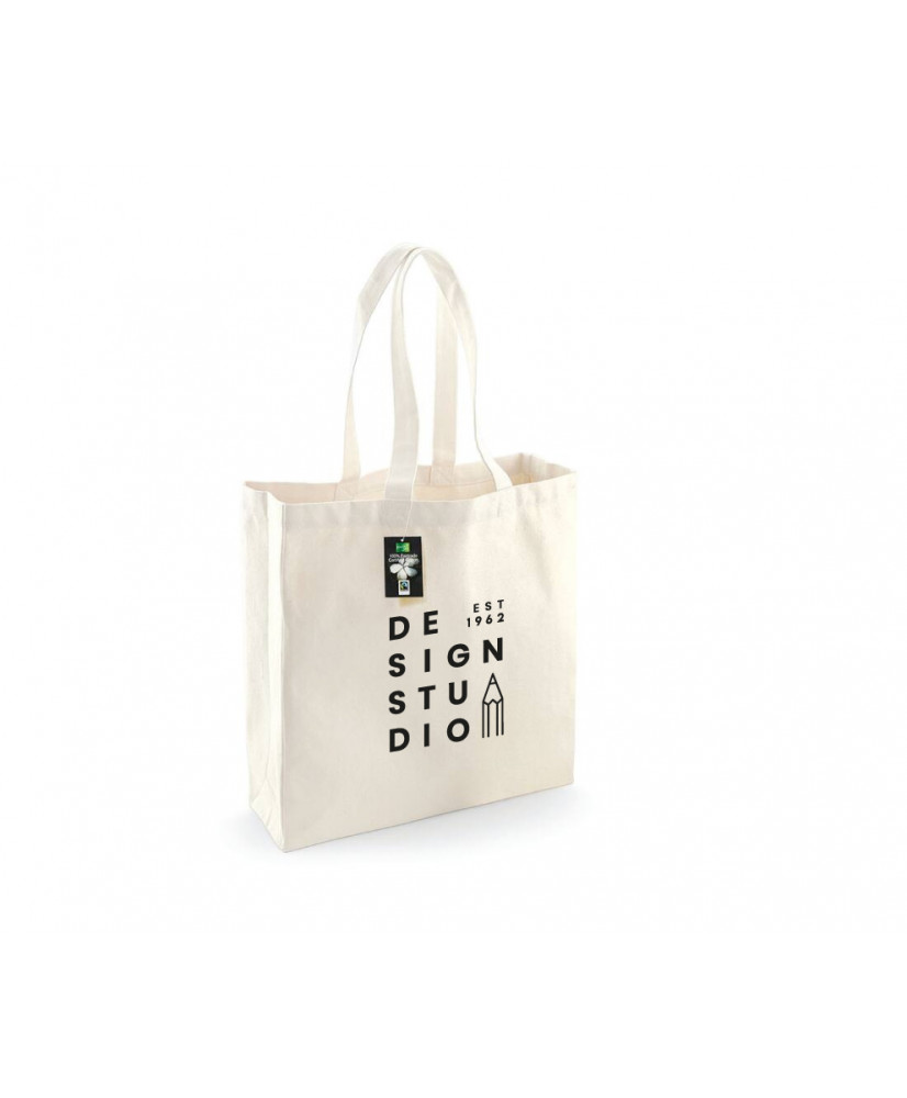 TOTE BAG COTON CANVAS FAIRTRADE À PERSONNALISER 400G "SAISI" 39x42x13cm