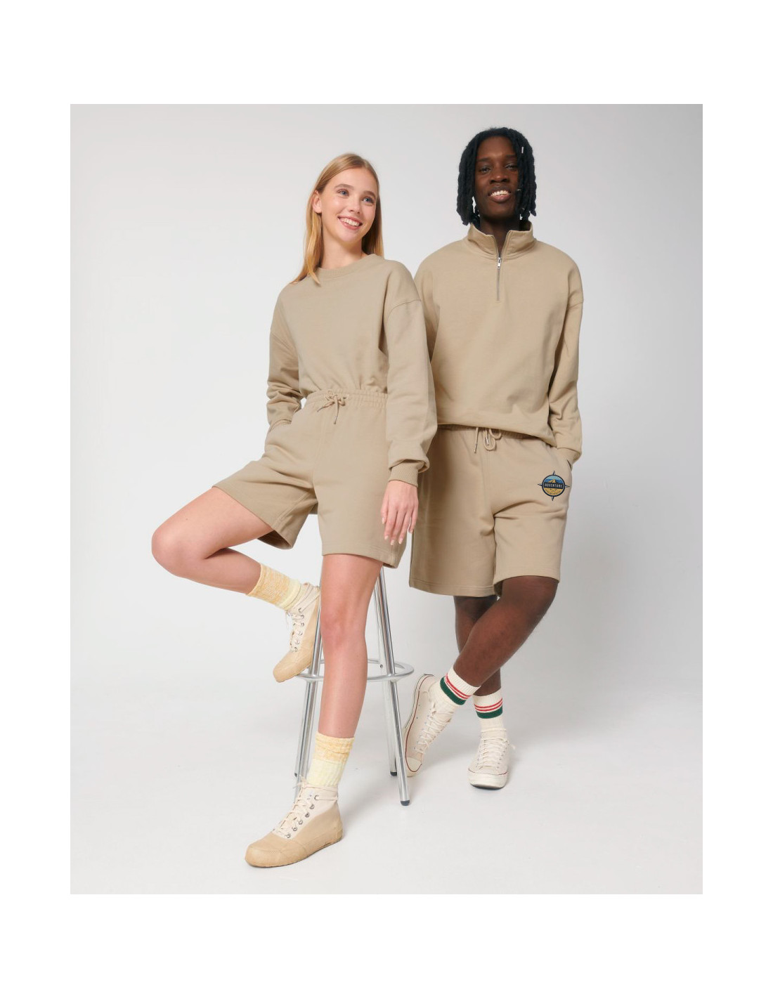 Short unisexe personnalisé en coton bio 400g "BOARDER DRY"| SIP19