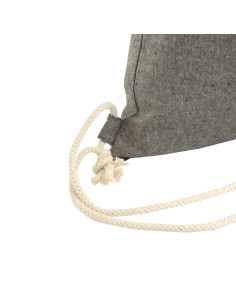 Sac à dos publicitaire avec cordelettes en coton recyclé 150G "XAVAS" | SIP19