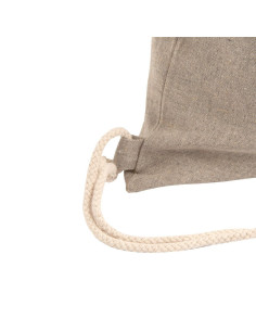 Sac à dos publicitaire avec cordelettes en coton recyclé 150G "XAVAS" | SIP19