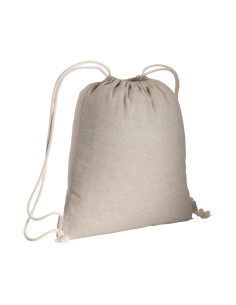 Sac à dos publicitaire avec cordelettes en coton recyclé 150G "XAVAS" | SIP19