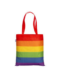 Tote-bag arc en ciel en RPET personnalisable "SEDEN" 38x42cm | SIP19