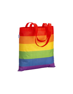 Tote-bag arc en ciel en RPET personnalisable "SEDEN" 38x42cm | SIP19