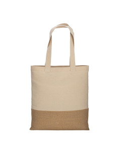 Tote-bag personnalisé en coton et jute 230G "RIBEK" 38x42cm  | SIP19