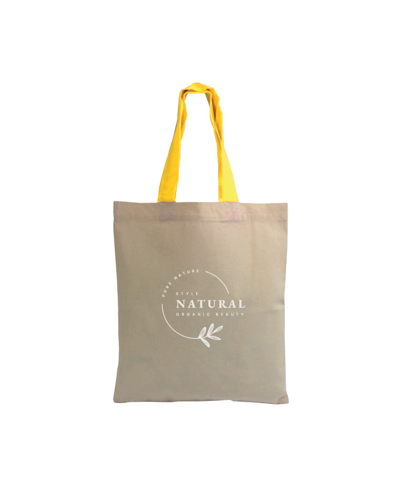MINI TOTE BAG BICOLORE COTON PERSONNALISABLE 135G "MAOLA" 26x32cm