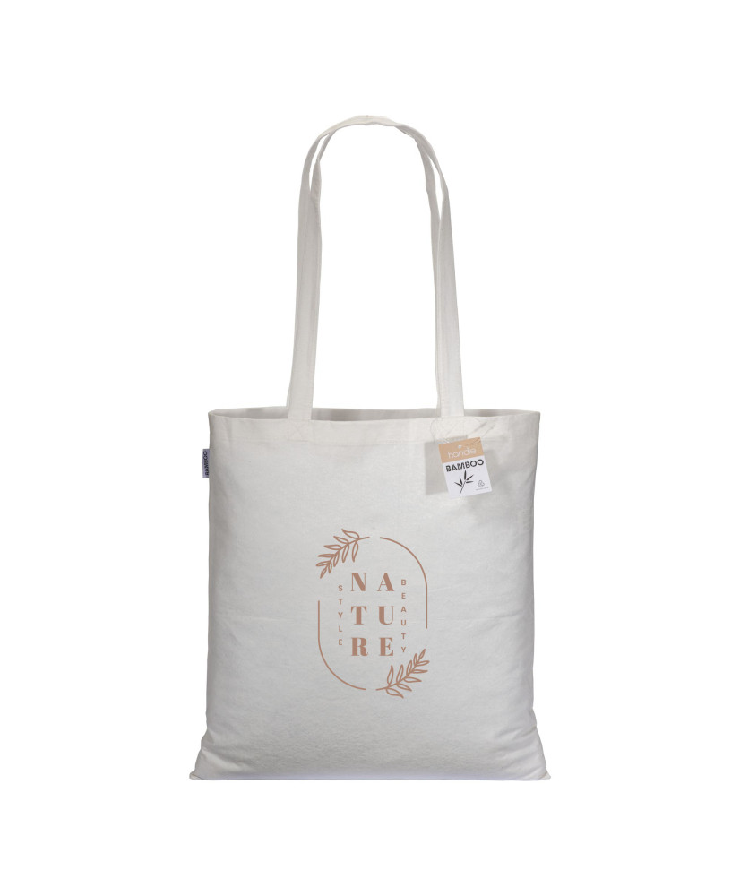 TOTE BAG PERSONNALISÉ EN FIBRE DE BAMBOU 135G "CARIP" 38x42 cm