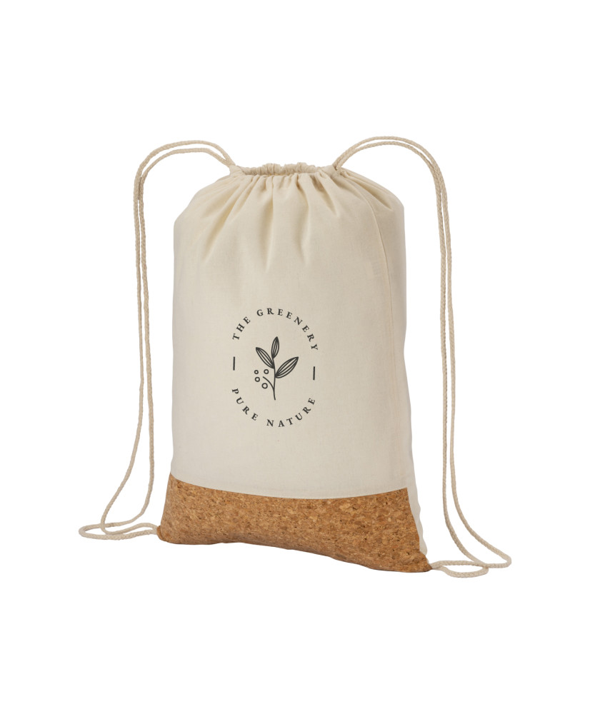 SAC CORDELETTES PROMOTIONNEL EN COTON ET LIÈGE "SESOA"