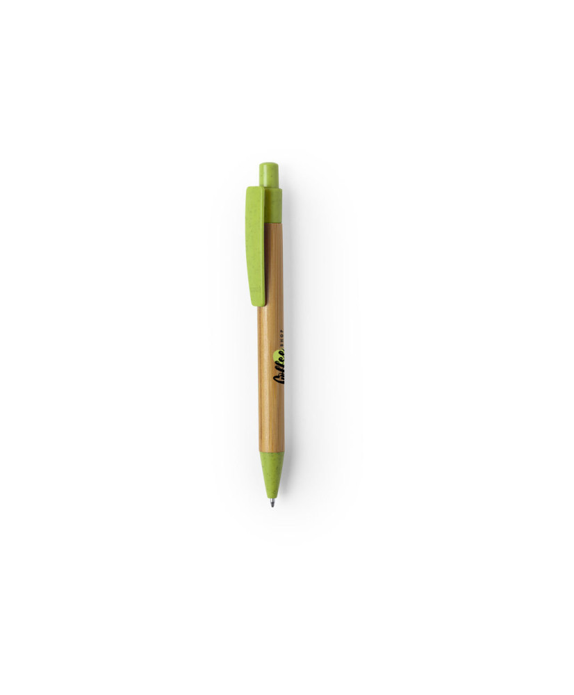 STYLO EN BAMBOU ET PAILLE DE BLÉ PERSONNALISABLE "SYDOR"